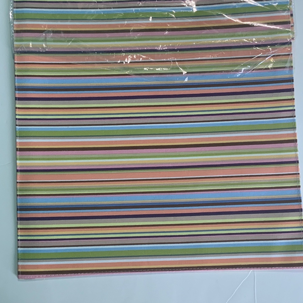 Longaberger Multicolor Striped placemats and napkins. Two in set